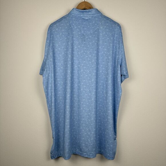 Peter Millar Summer Comfort Polo Shirt Men’s XL Blue Geometric Print Performance - Picture 6 of 6